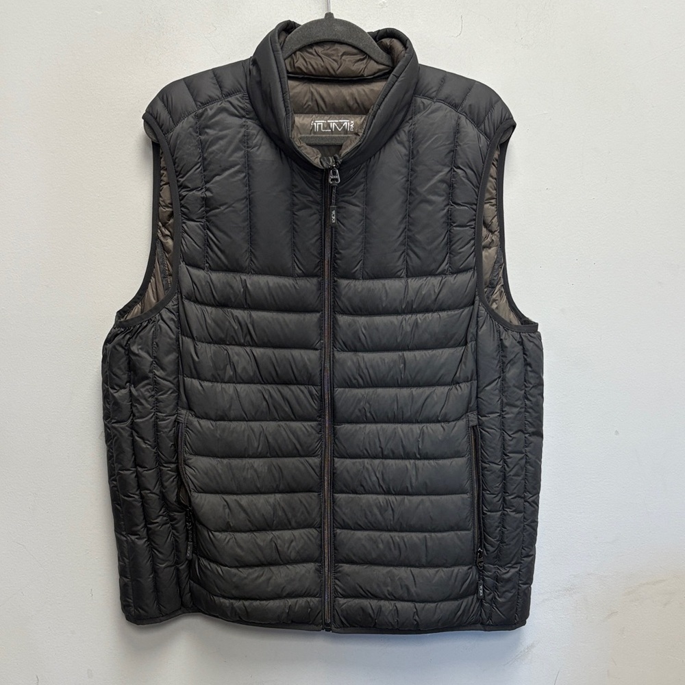 Tumi Charcoal Quilted Vest for Men